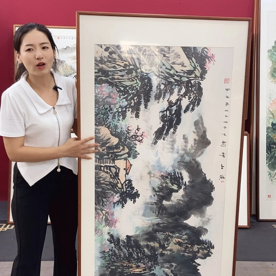 国画带框绘画160/80尺寸