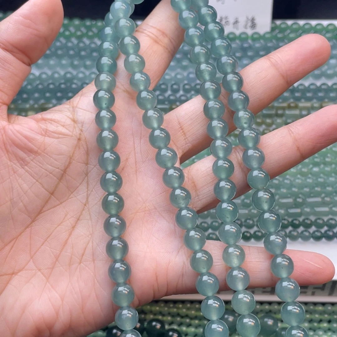 故***里翡翠散珠卡8左右珠链