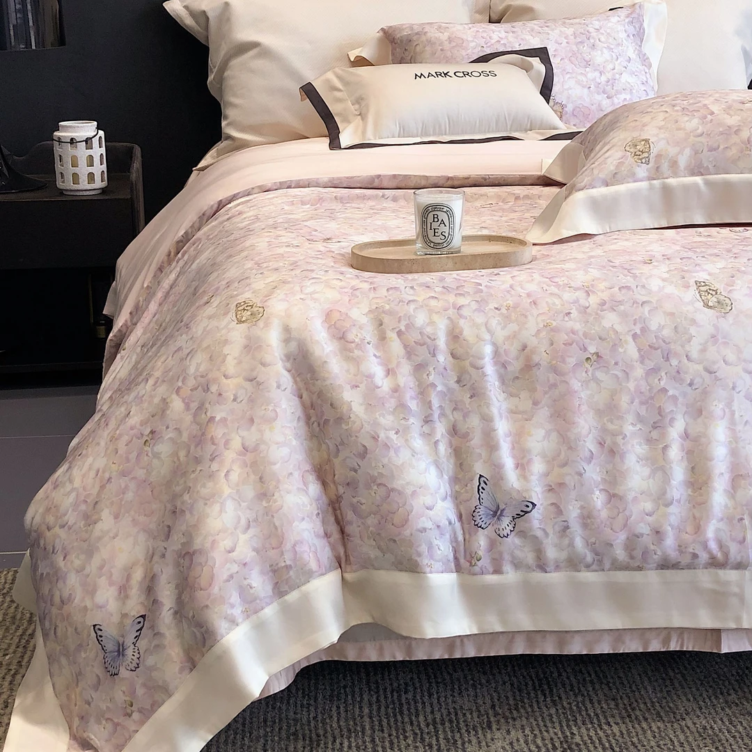雯妈-MARKCROSS【蝶语】高奢A类冷凝80S超细旦天丝夏被四件套