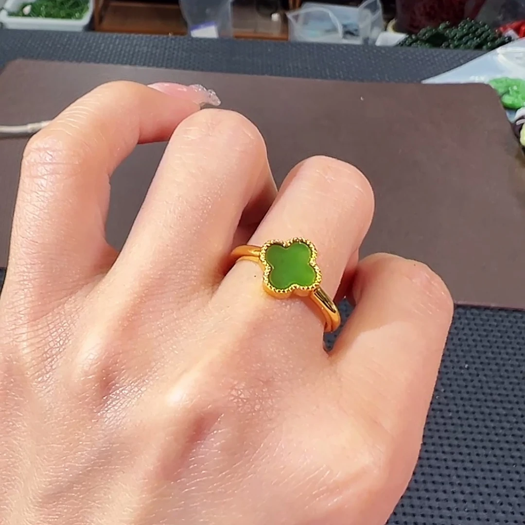 和田玉（碧玉）合金戒指