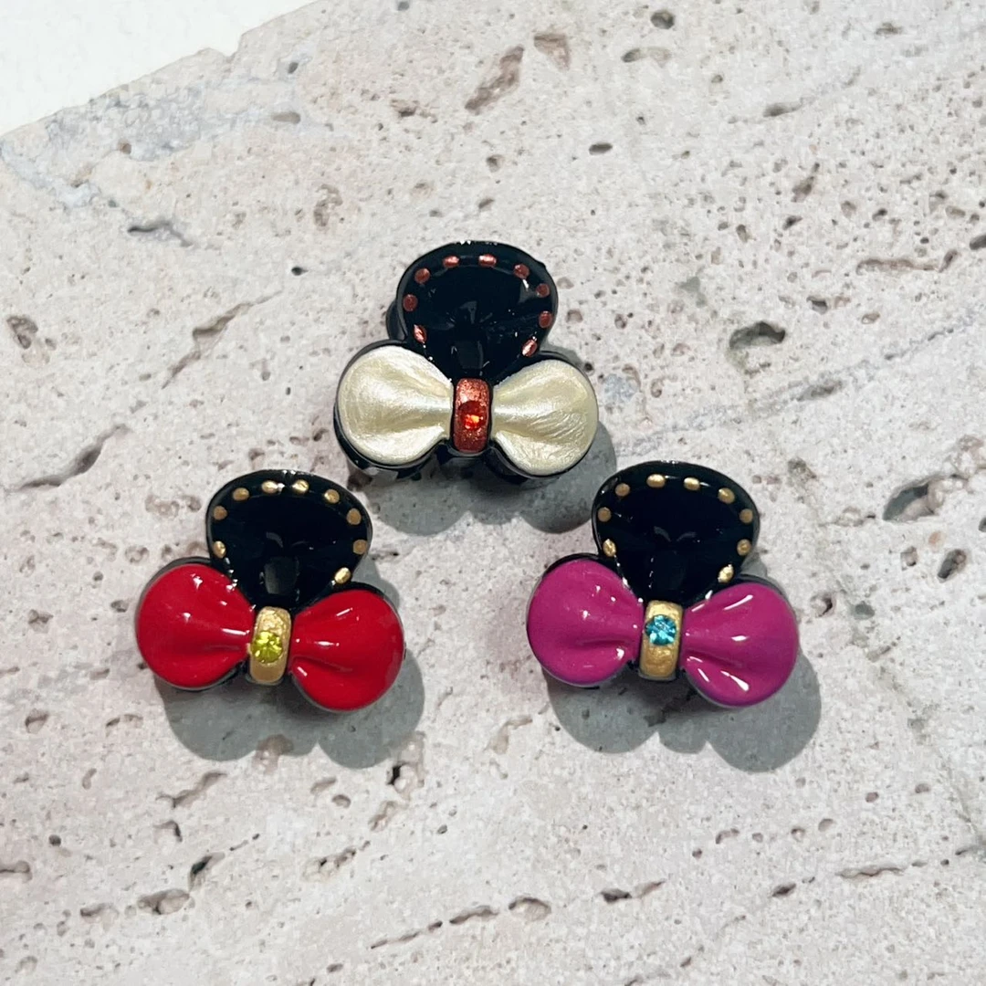 MY SISTERS韩饰 DZ手工彩绘小钻蝴蝶结迷你刘海抓夹S010602