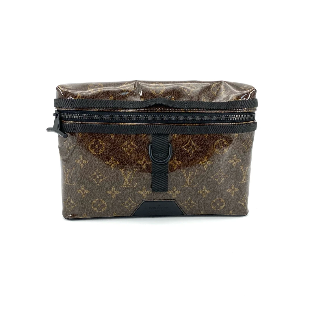 99新 LouisVuitton/路易威登 经典棕老花果冻皮斜挎包  尺寸26/18