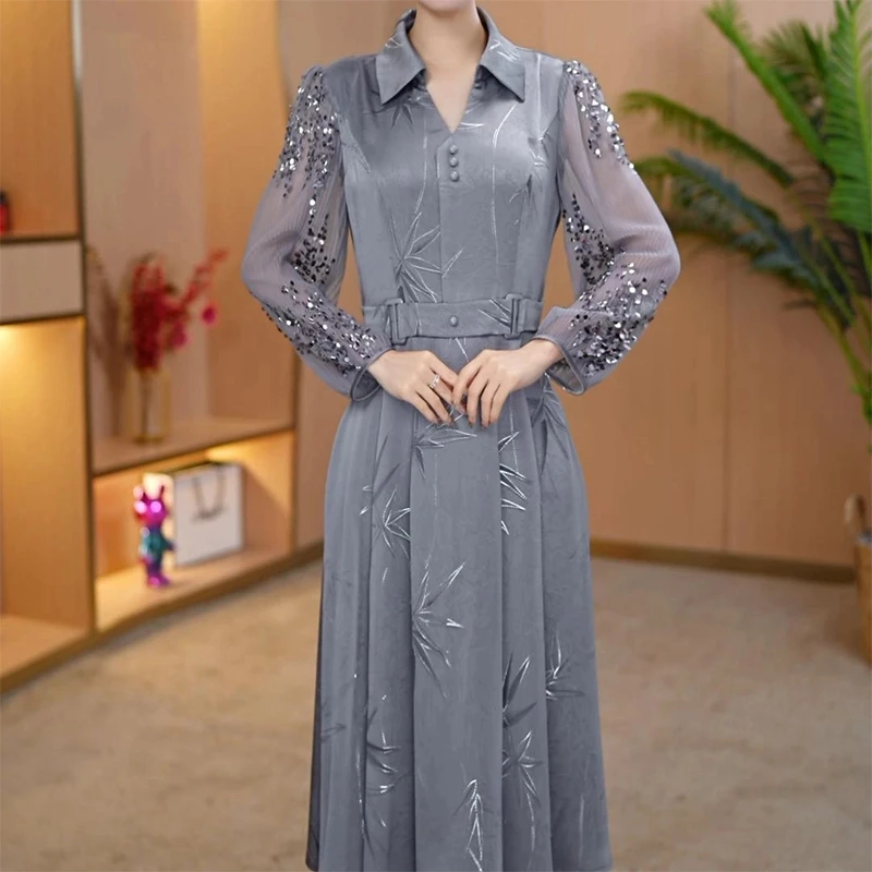 连衣裙2025新款女春秋今年流行十三行爆款高档长袖气质轻奢高级感