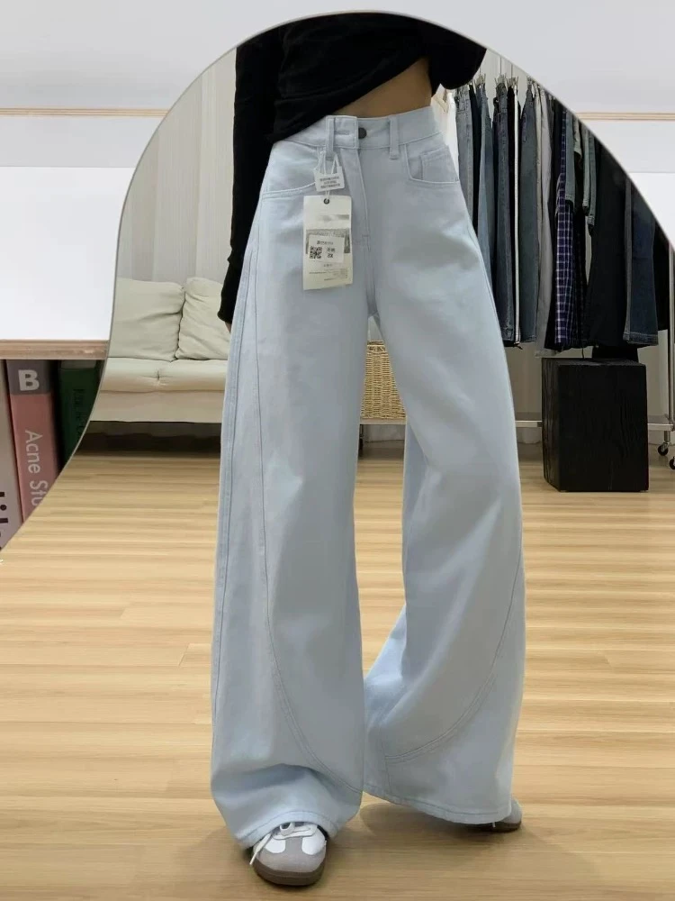 【胖】【文文专用】2025夏季复古高腰显瘦百搭直筒阔腿裤