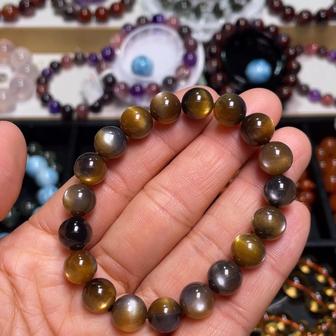 日光石手链未镶嵌黑金骨干