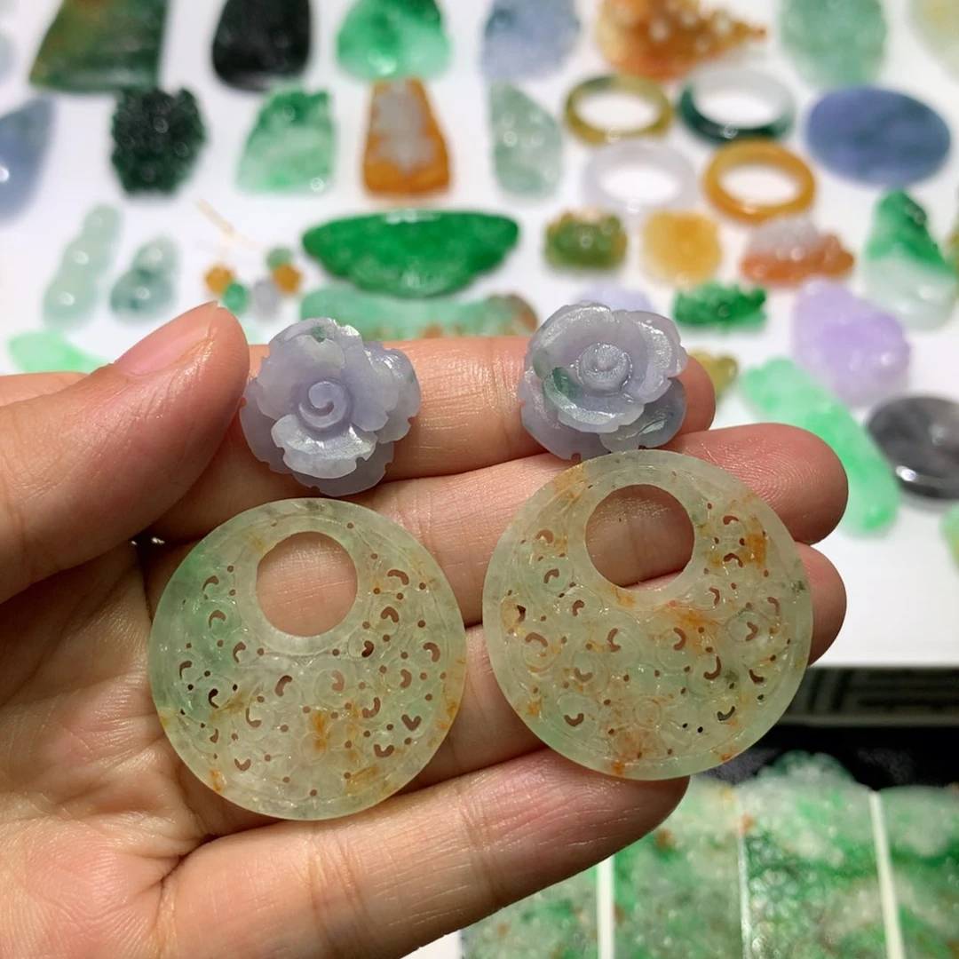 未镶嵌定制翡翠尊*花片➕花