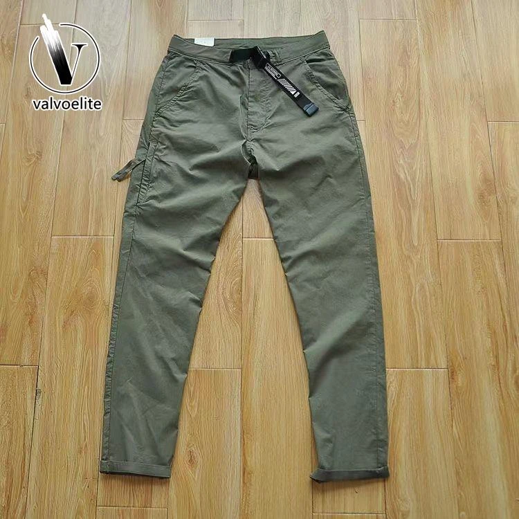 VALVOELITE夏季轻薄卡扣透气速干工装休闲舒适薄料弹力裤子青年男