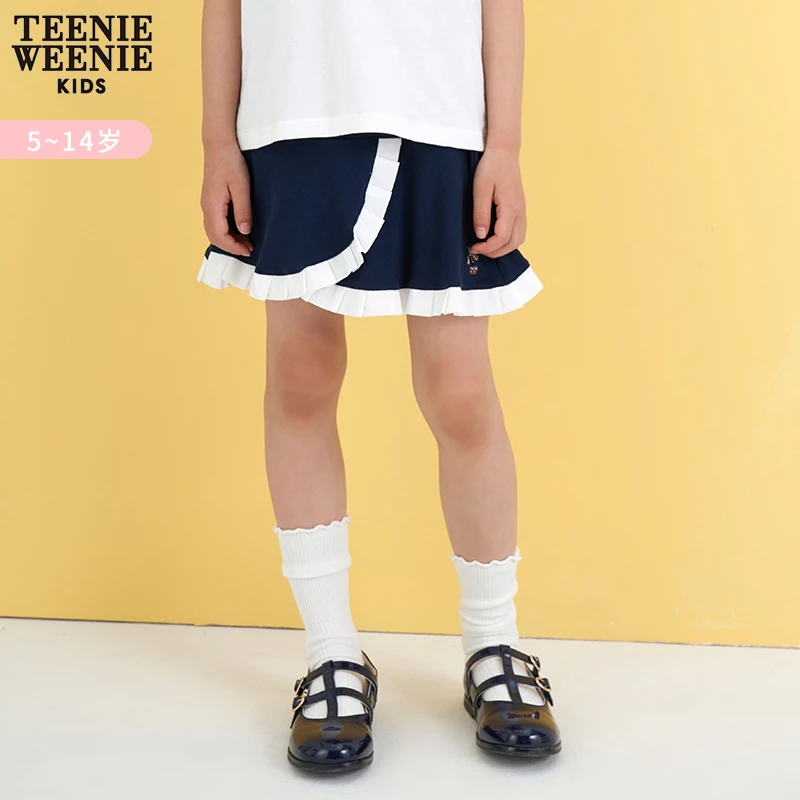 TeenieWeenieKids小熊童装夏季款休闲花边半身裙短裙TKWH226552R