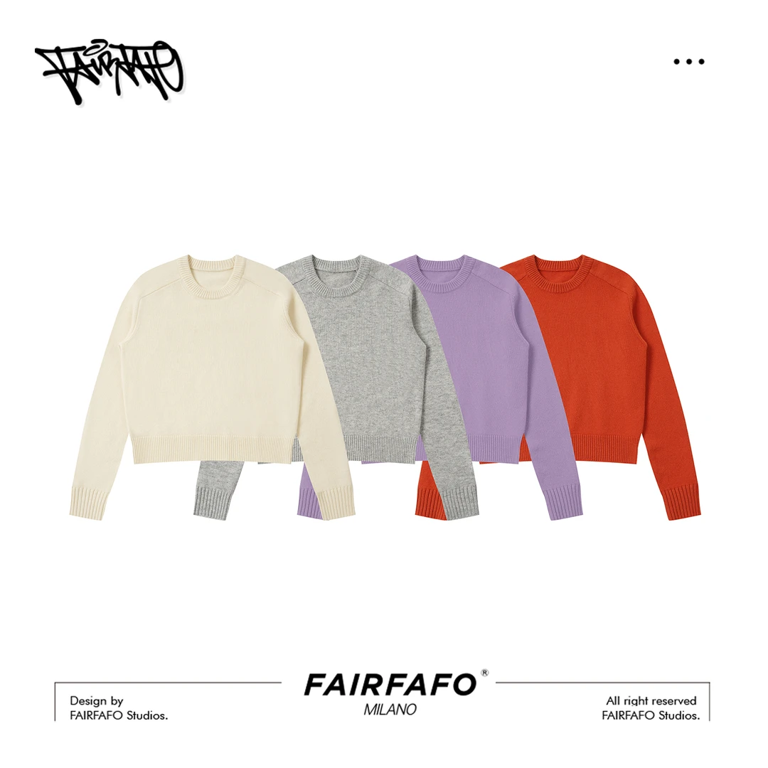 【圆领套头毛衣】100绵羊毛 XSMY58227冬季氛围感高级舒适显白毛衣