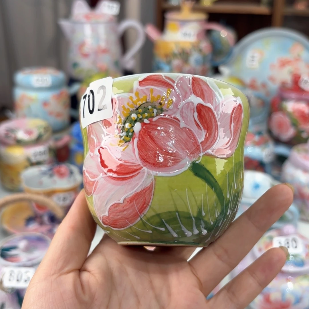 景德镇手绘高温釉下彩陶瓷茶具