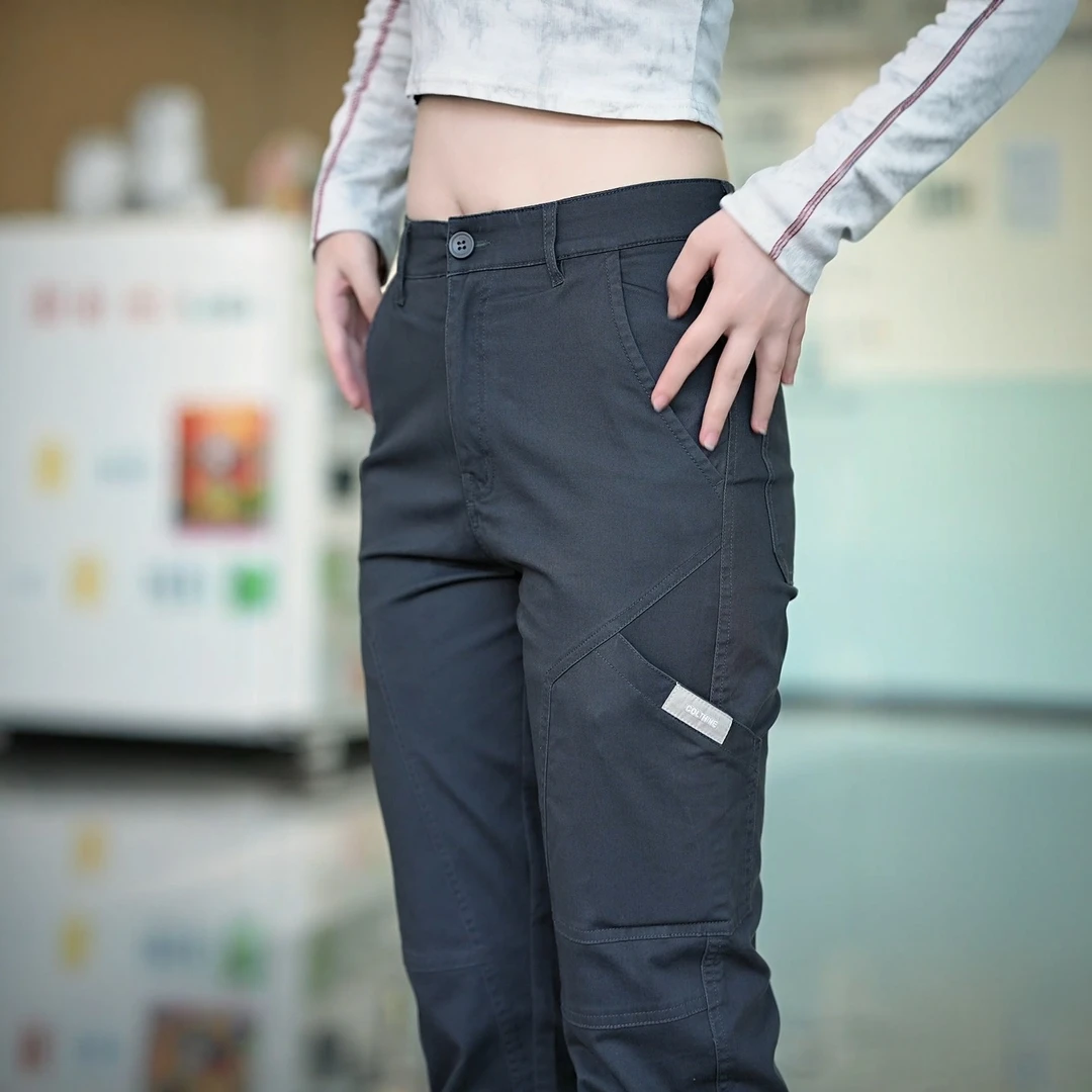 早秋上新男士休闲裤宽松直筒多口袋百搭裤户外工装潮流宽松休闲裤