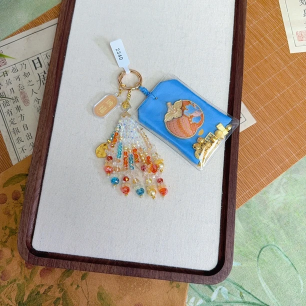 2612-宋锦香包敦煌大橘大利中式国风手机链挂件