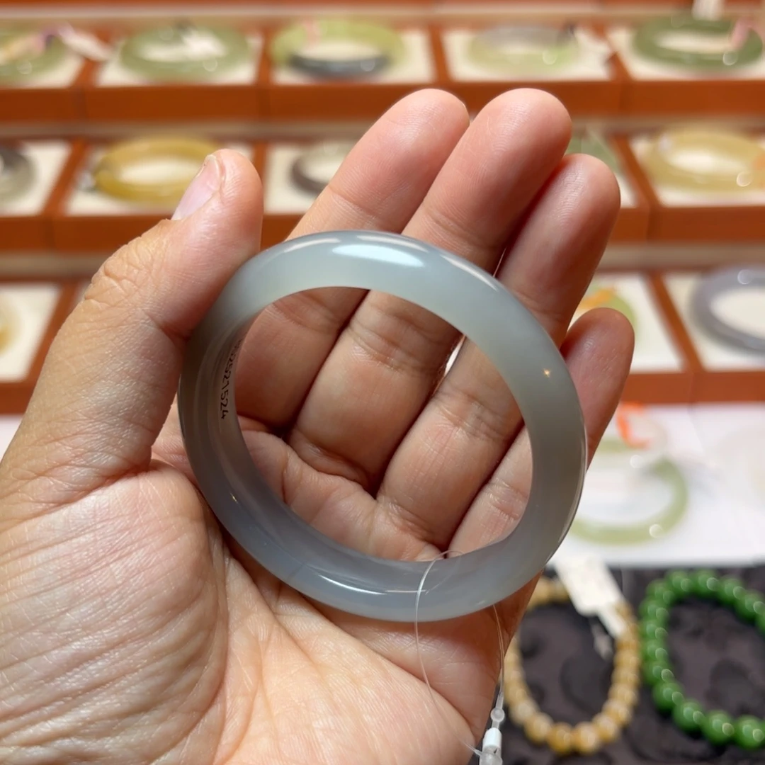 和田玉未镶嵌手镯冰紫手镯