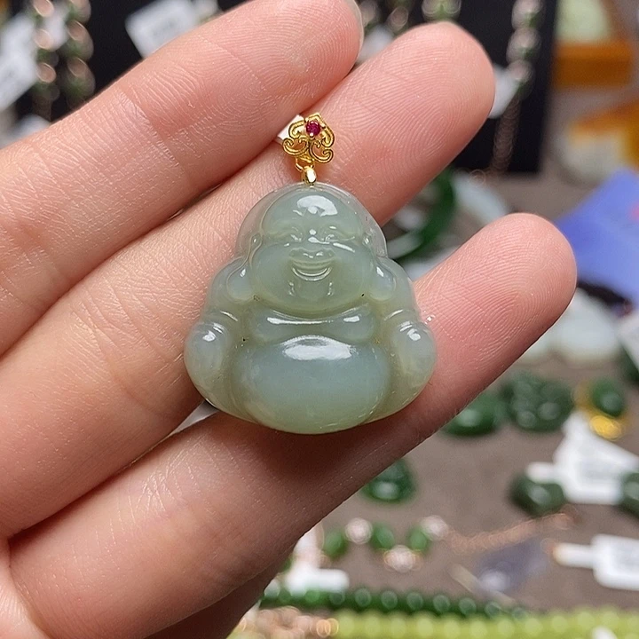 和田玉银S925镶嵌颈饰
