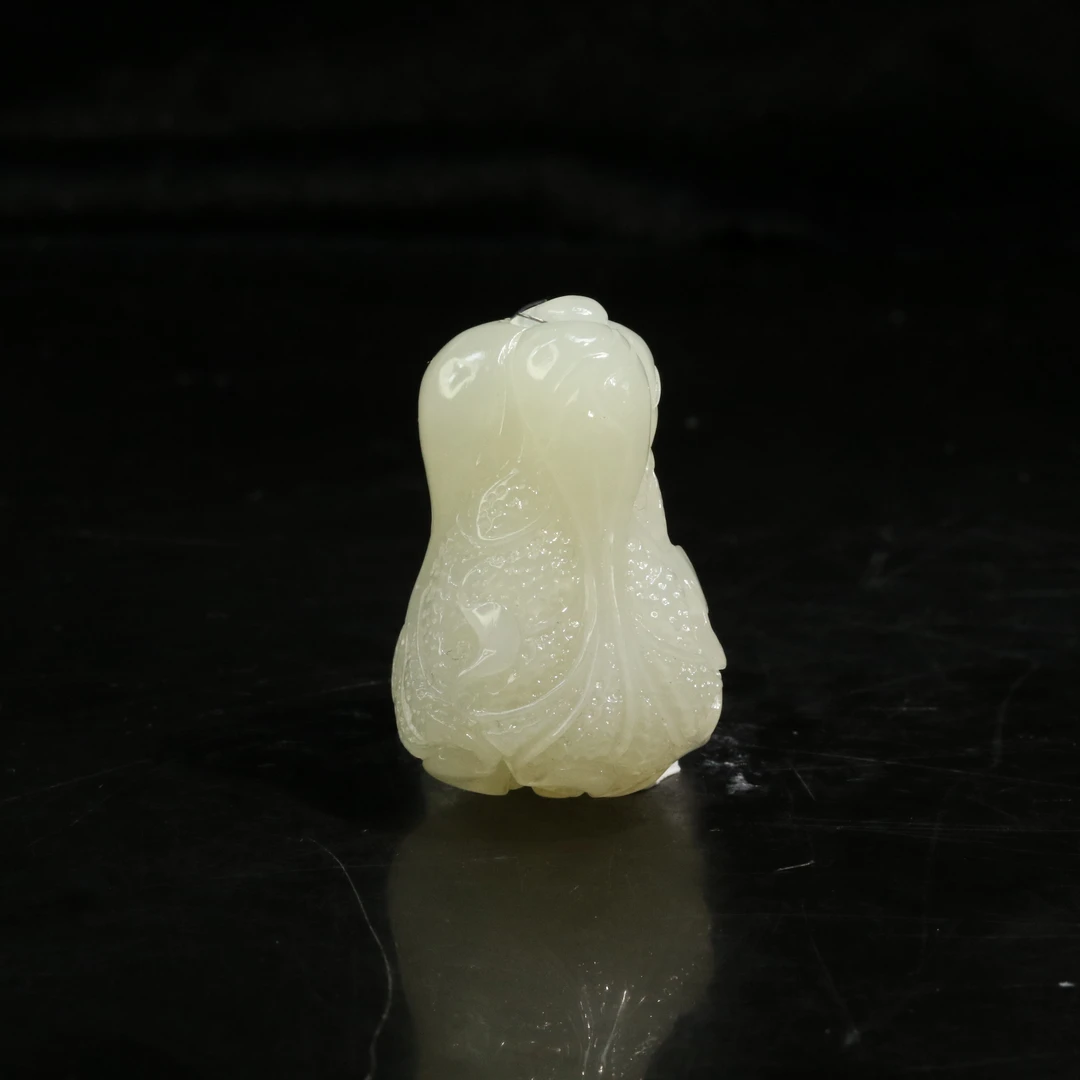 27和田玉一级白白菜吊坠/700463保利厦门拍卖
