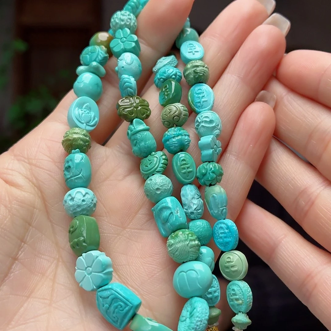 绿松石18K金镶嵌珠宝奇石