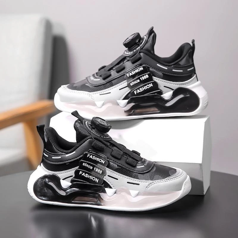 FAVMARTHA男童鞋子2025秋冬新款儿童旋转扣防滑运动鞋中大童男孩