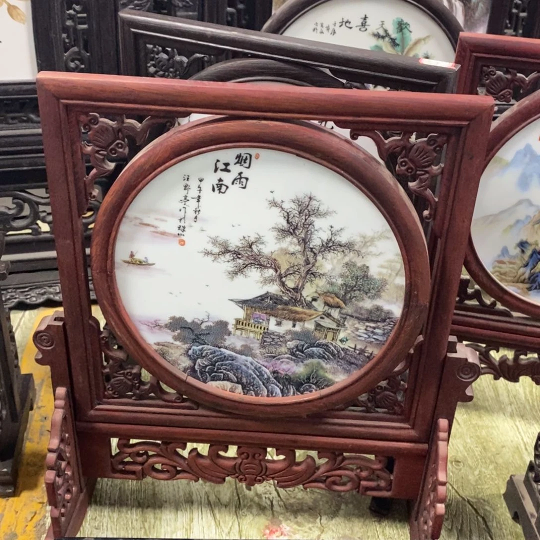 瓷片35*30 景德镇瓷板画柴窑烧制