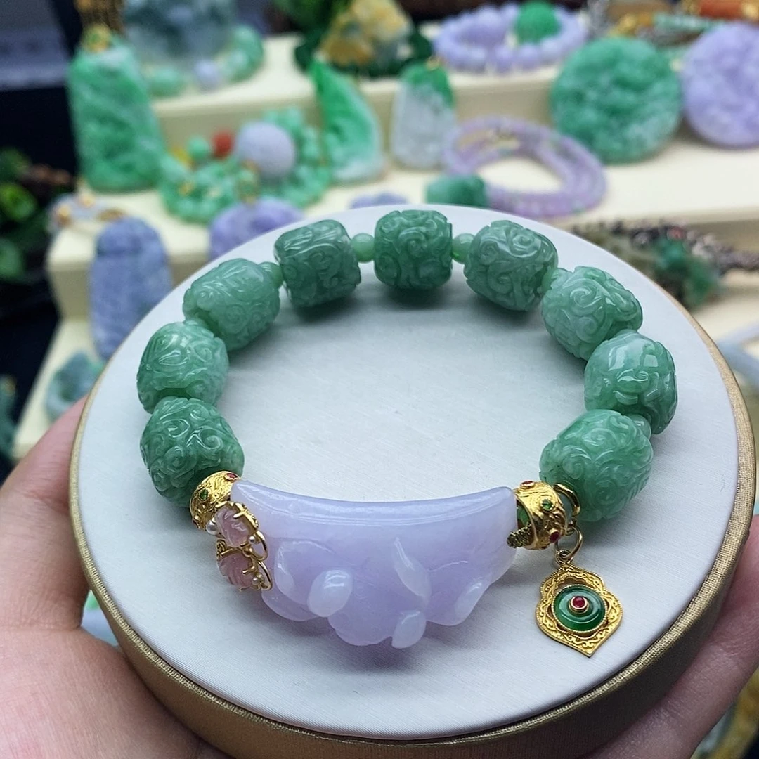 未镶嵌手串翡翠手牌