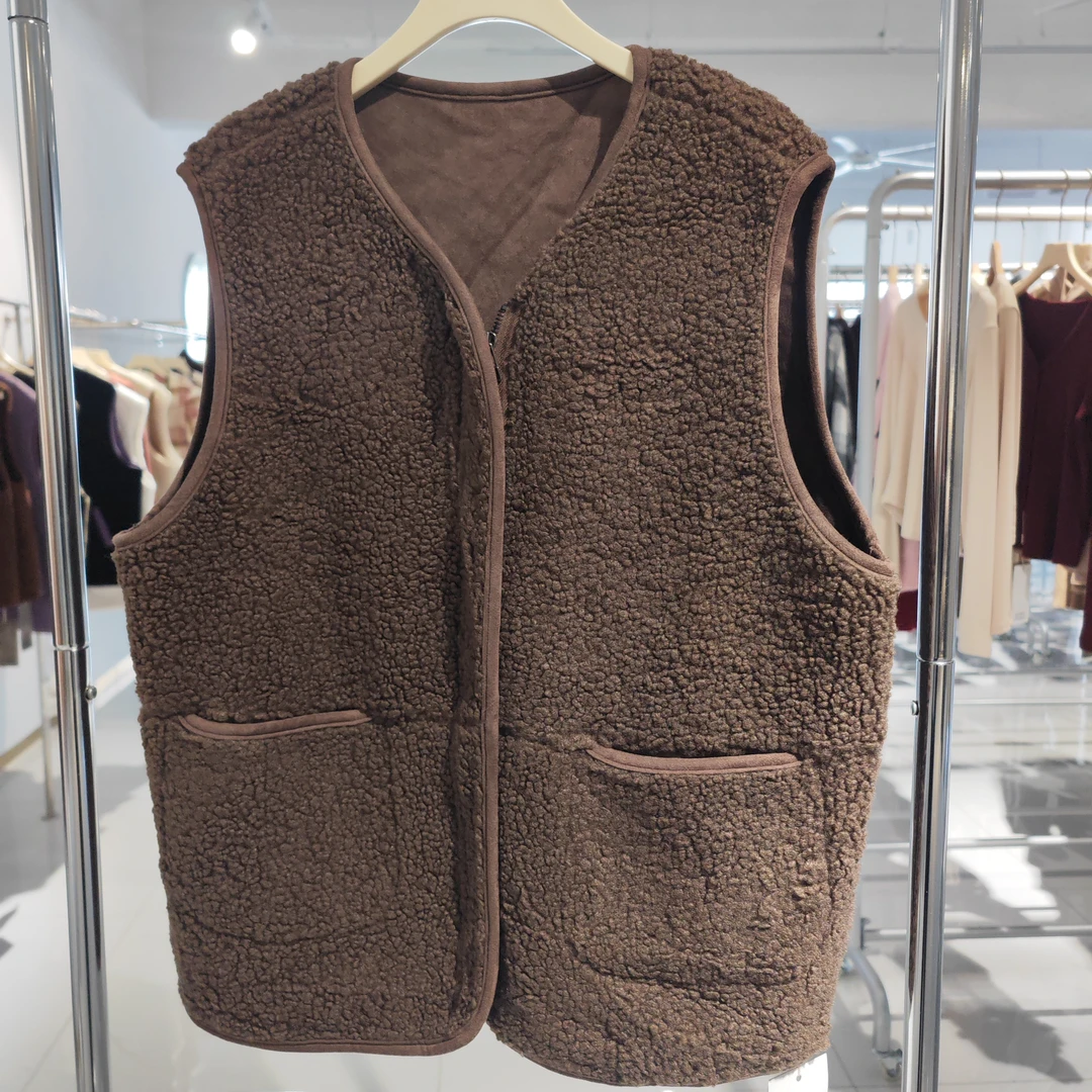 皮毛一体马甲货号2151