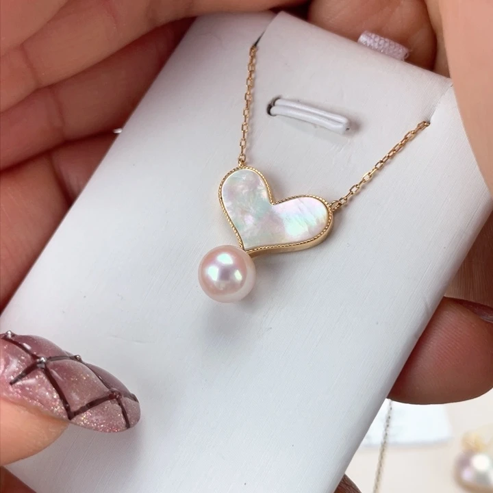 海水珍珠颈饰银S925镶嵌