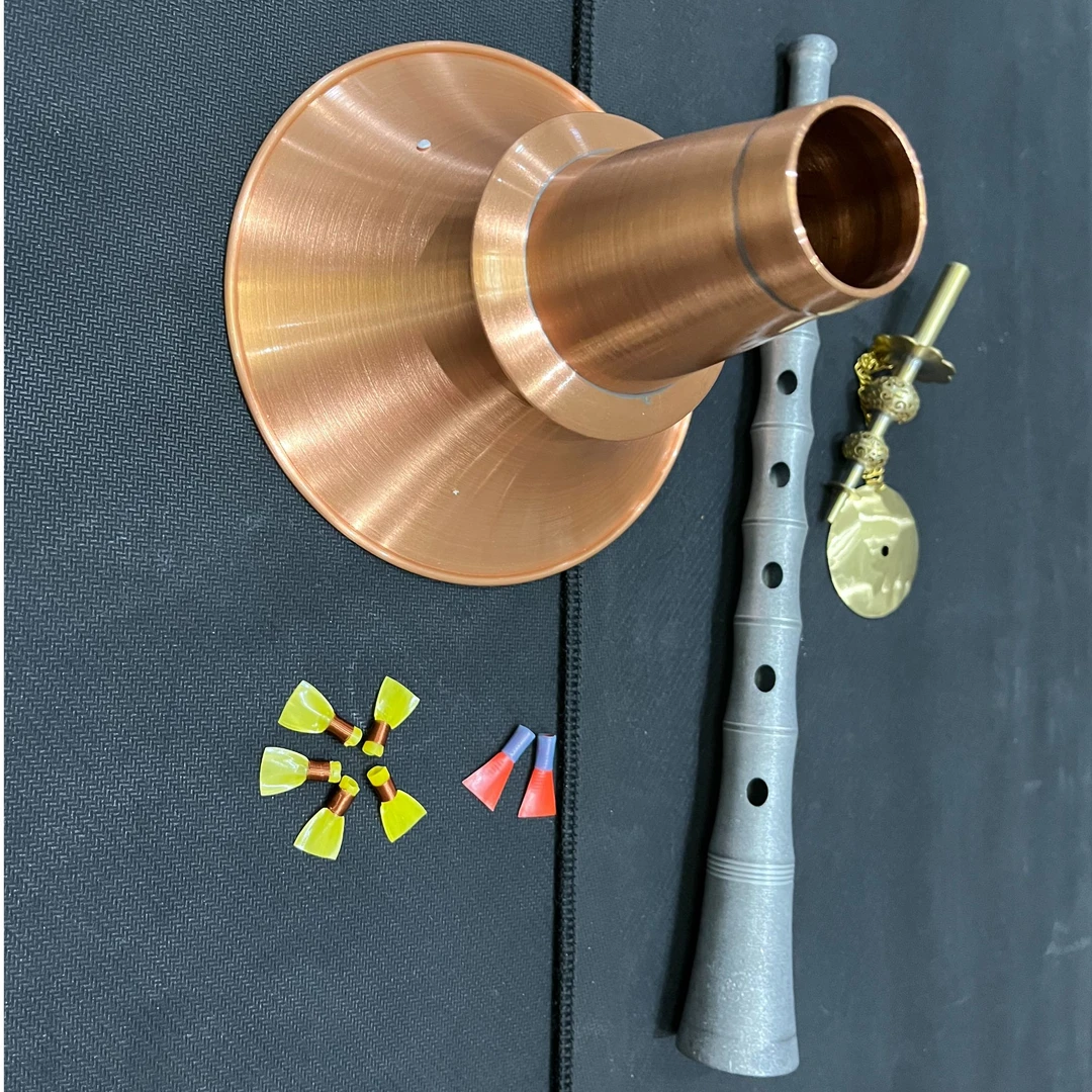 成套唢呐乐器全套一体成型铝杆不定调唢呐民间喇叭祁剧唢呐碗口