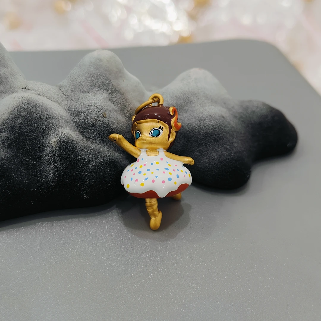 【珺铺黄金】足金999跳舞的茉莉3D硬金转运珠饰品