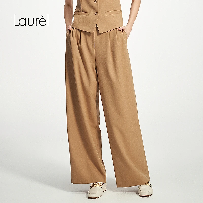 Laurel25春新款直筒宽松西裤女LWD343K05100