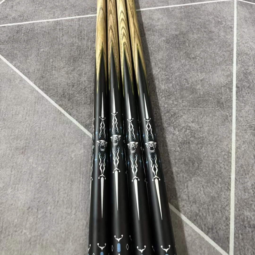 【G3】野豹同款带铭牌印花复刻开球台球杆通杆小头一体手工中式