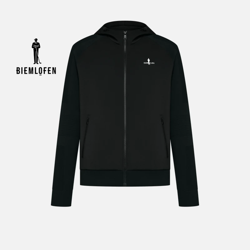 【超柔空气层】比音勒芬高尔夫秋男休闲时尚百搭高弹针织夹克外套