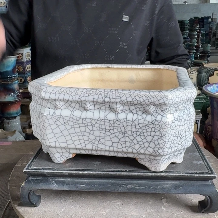 。一风堂石湾花盆 瑕疵 内22*10