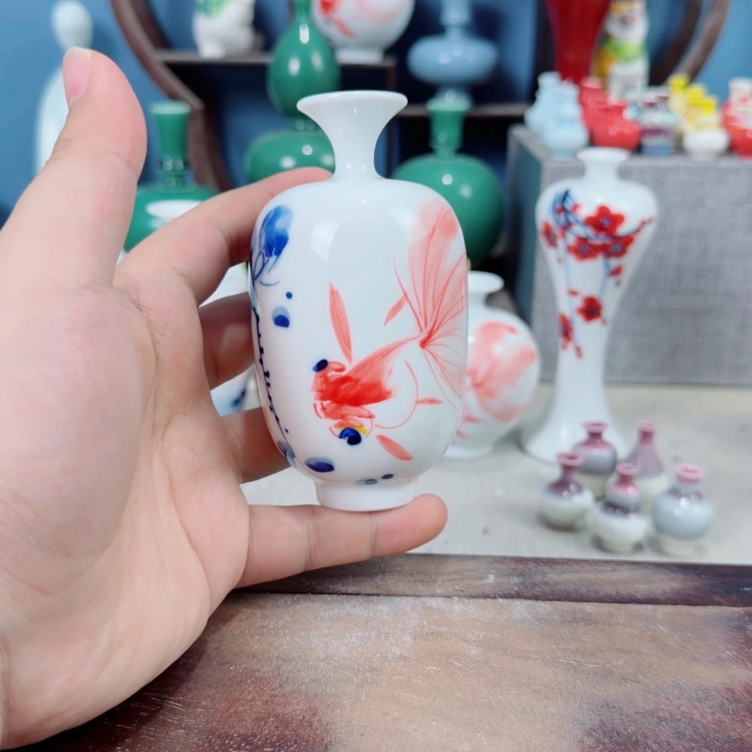 陶瓷手工小花器摆件