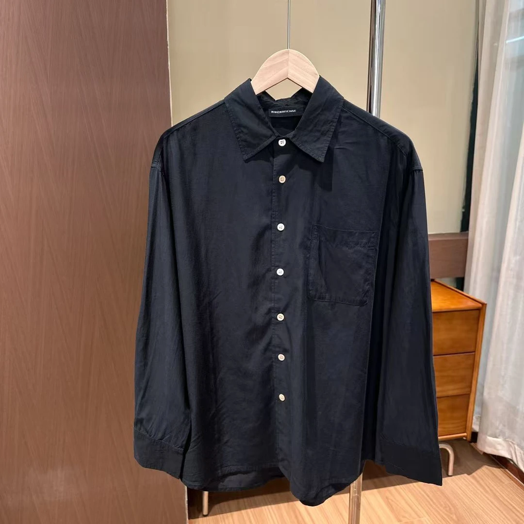 九频道 男款休闲宽松版长袖衬衫 202071 DM24F488