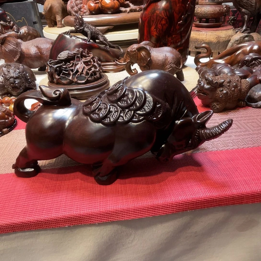 木黑檀木斗牛长28厘米