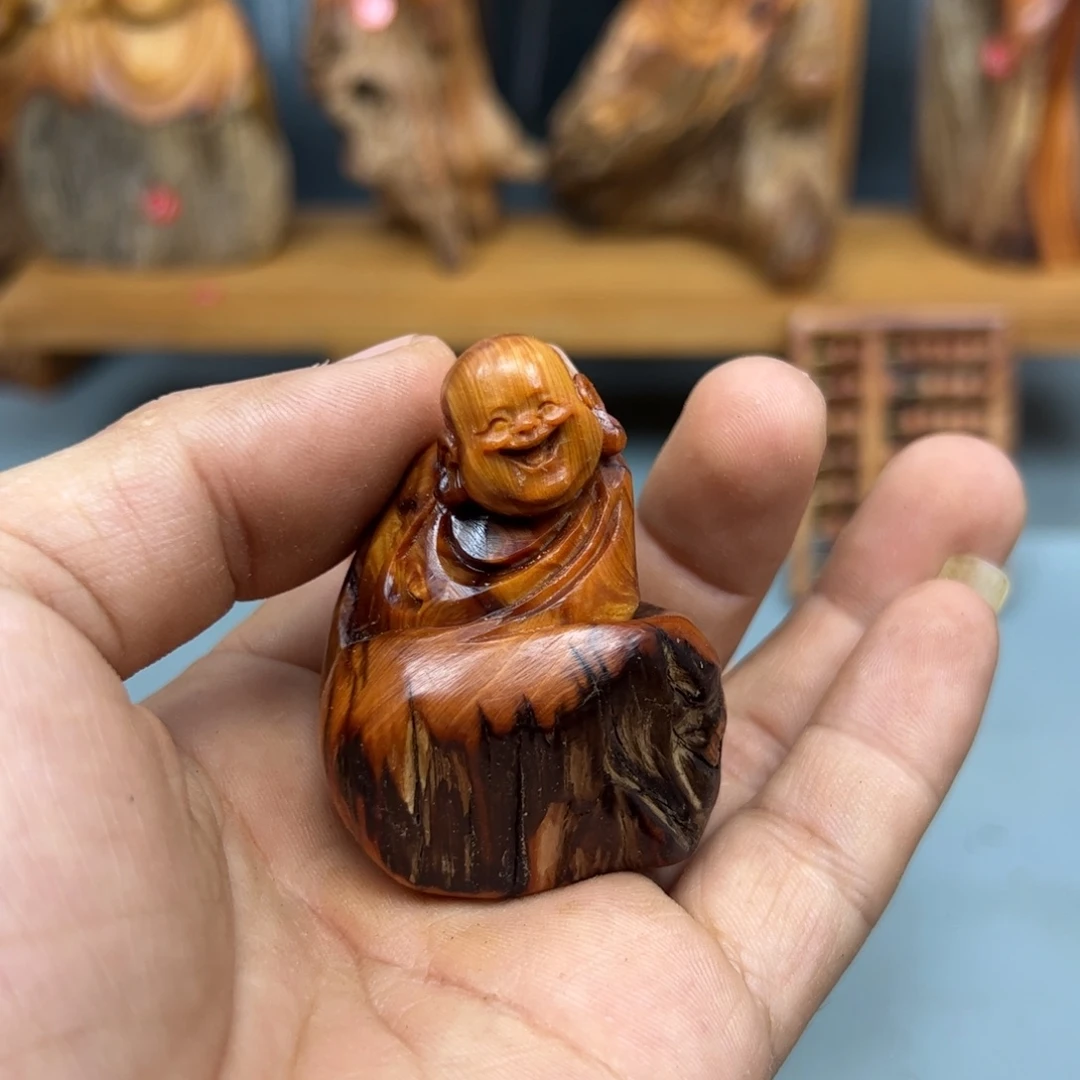 周***木崖柏木摆件手把件