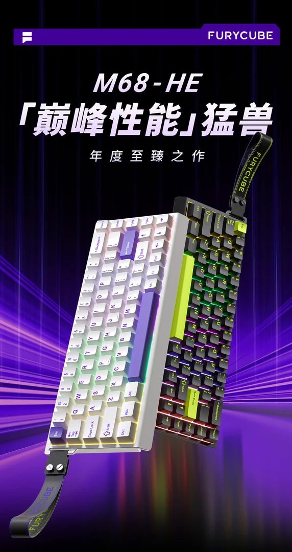 Echoami/Furycube 68HE磁轴键盘客制化电竞游戏机械键盘全键RGB