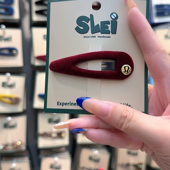 红色水滴植绒lu掰掰夹