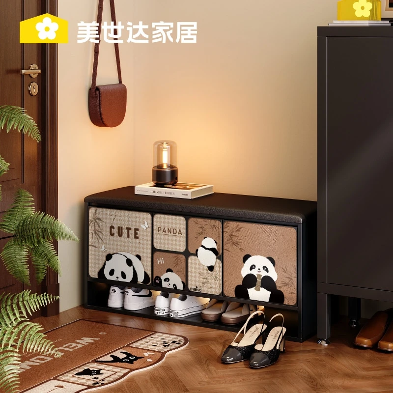 美世达木质换鞋凳家用2025新款入户进门口换鞋凳门口可坐网红款