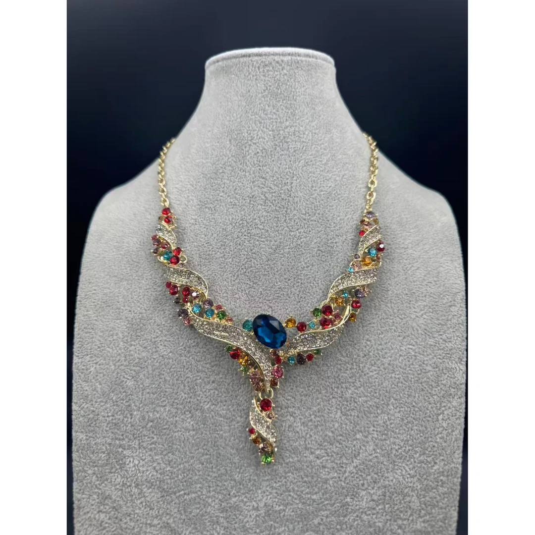 铜合金亚克力项链 铜合金 亚克力 5476 欧美时尚奢华项链