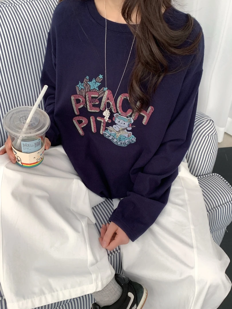 FUJIA STYLE新款气质休闲百搭时尚简约可爱字母狗T恤T2018