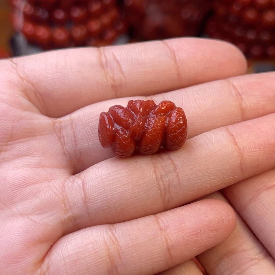 南红玛瑙天然川料瓦西蛇配饰未镶嵌迷***鹿