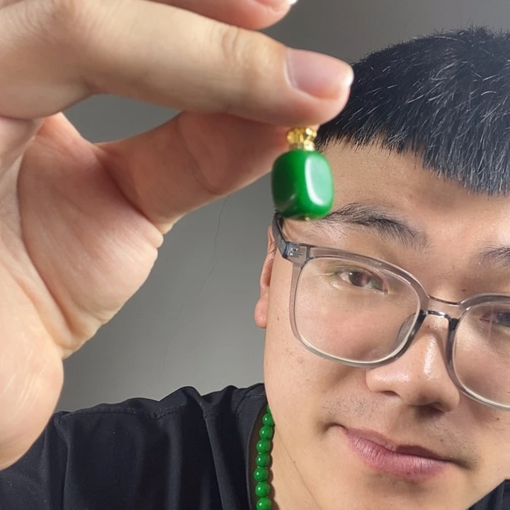 颈饰未镶嵌翡翠高端时尚方糖吊坠