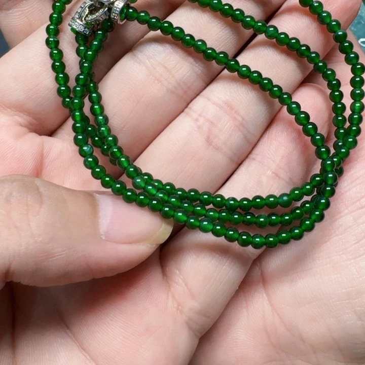 翡翠未镶嵌项圈天然A货翡翠放漏