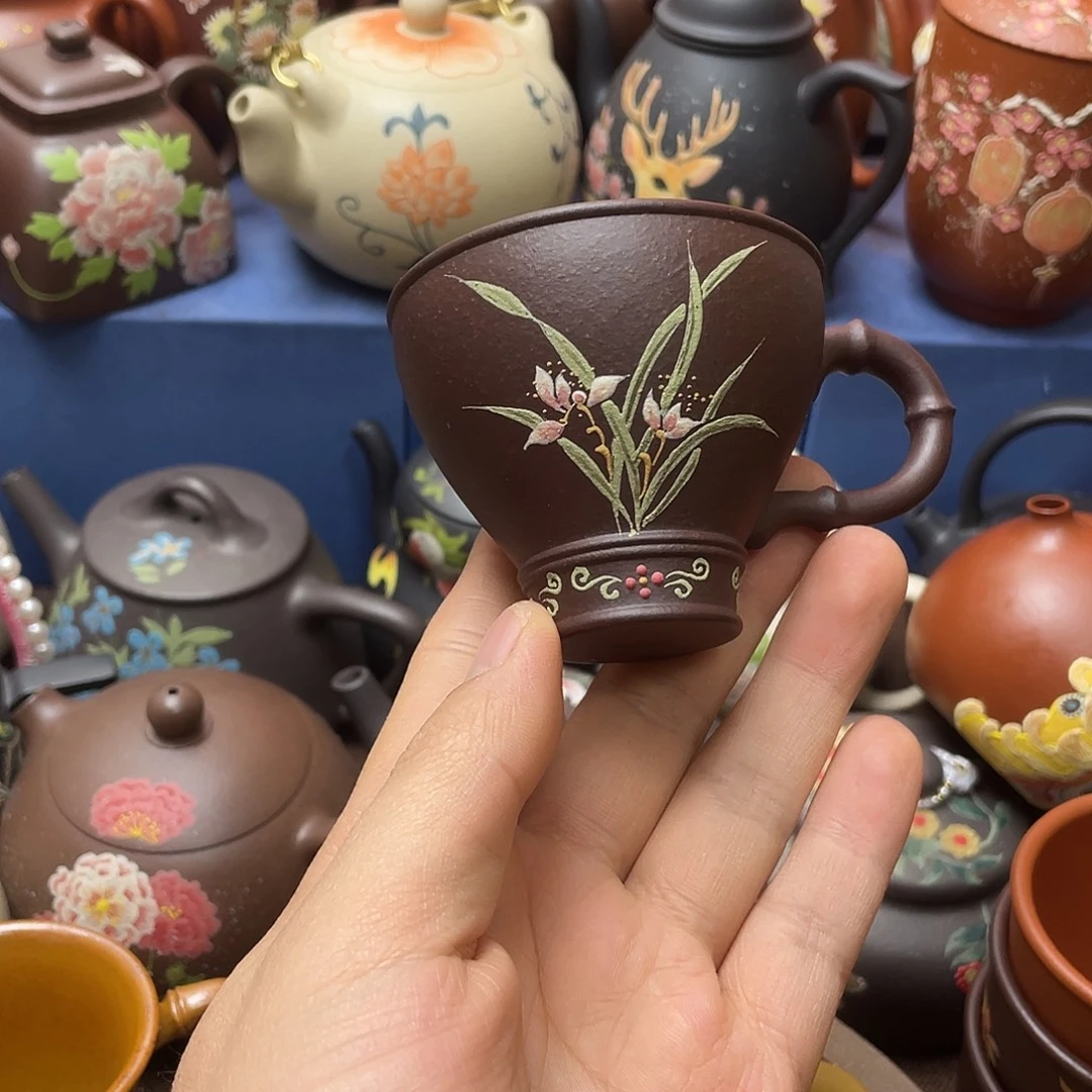 茶杯红泥紫砂主人杯100cc