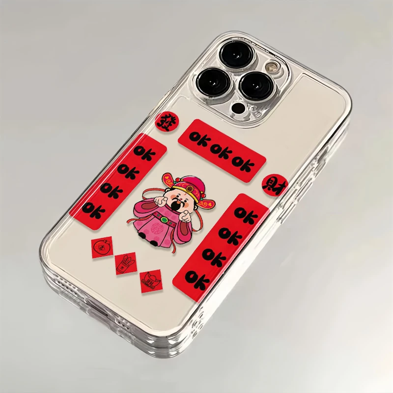 创意okok财神适用iPhone16小米15华为苹果14promax手机壳12太空MT