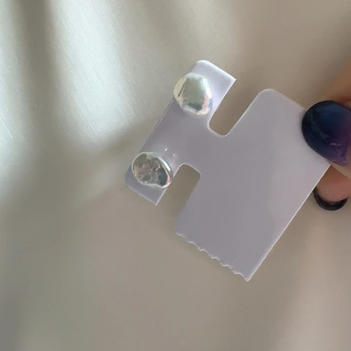 耳饰淡水珍珠银S925镶嵌彩虹客旭耳钉