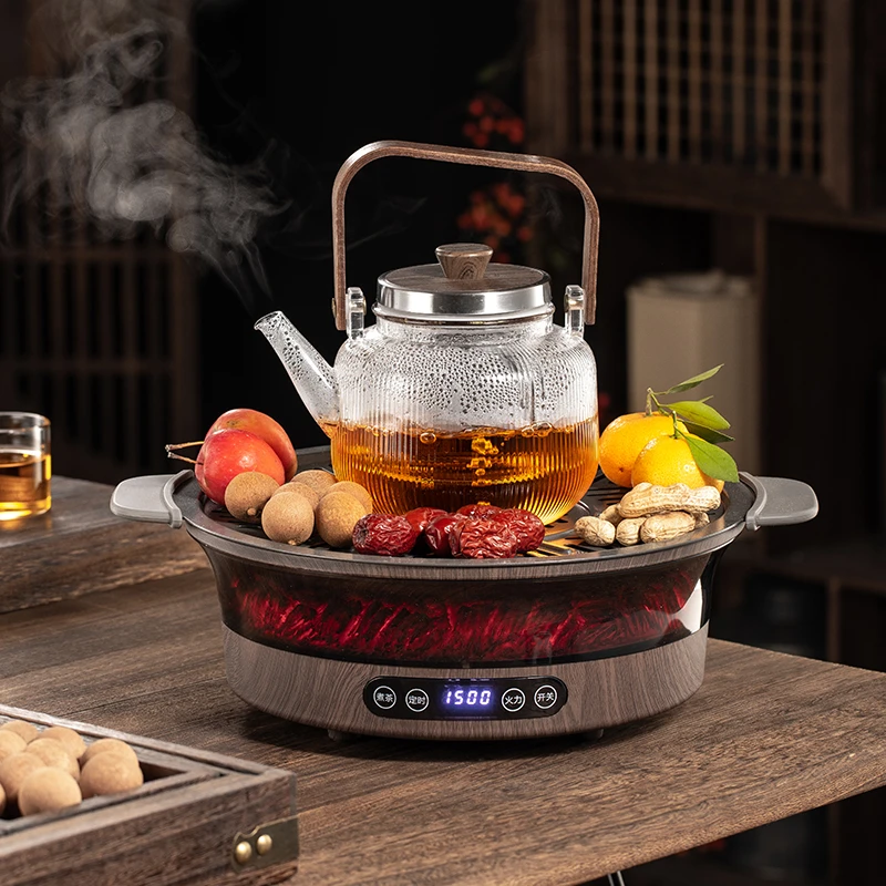 家用围炉煮茶煮茶器煮茶炉煮茶壶烧水泡茶壶室内煮茶器具电茶炉