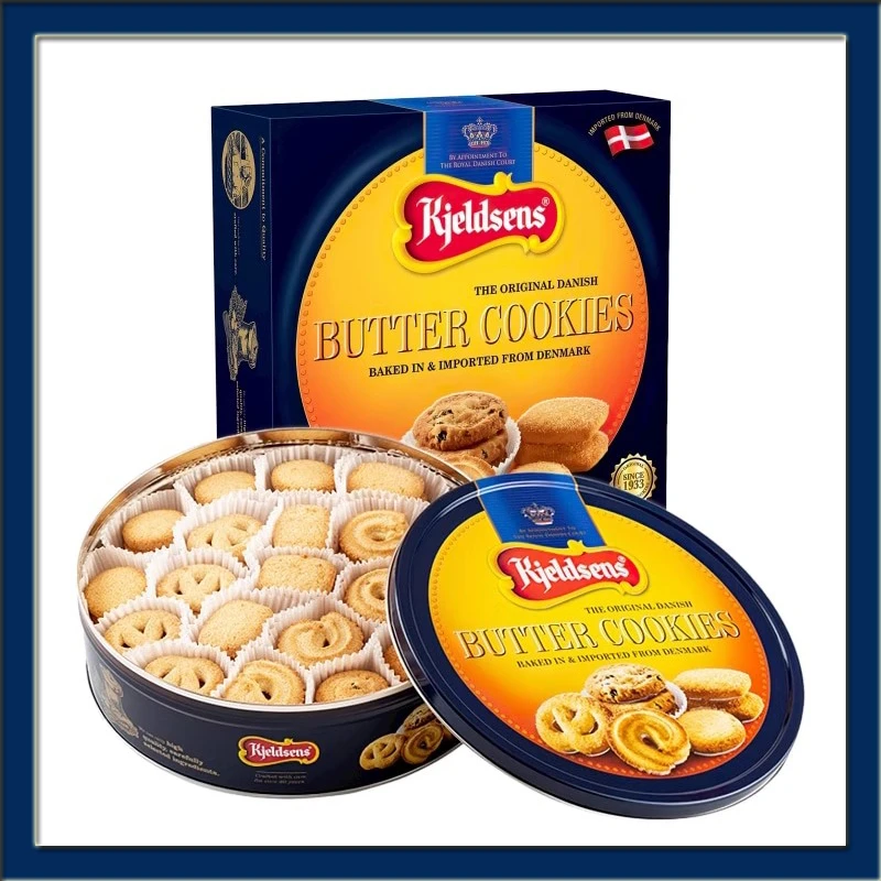原装进口丹麦蓝罐曲奇饼干908g礼盒装贺年版皇冠曲奇年货