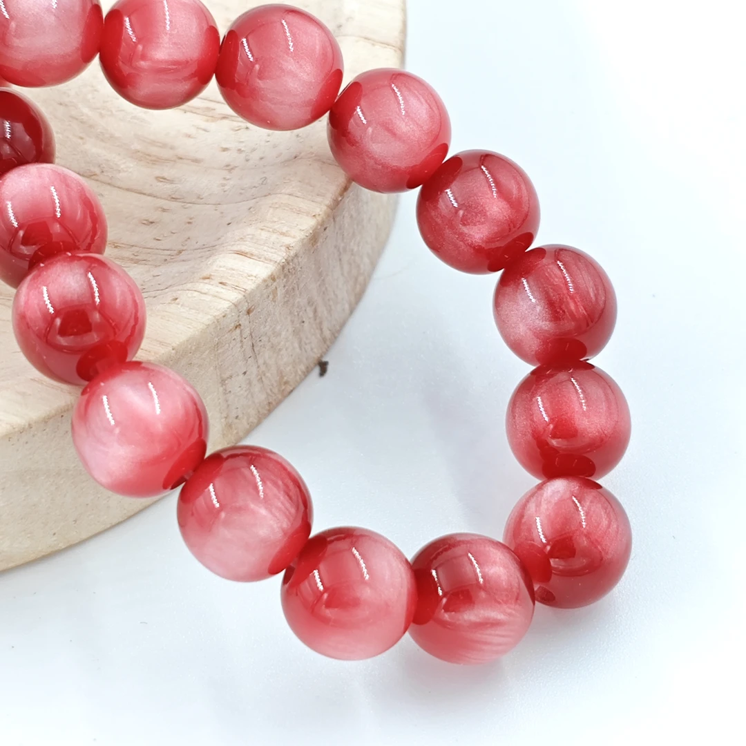 G011古典气质国民族风酒红色68颗长链项链妈妈链