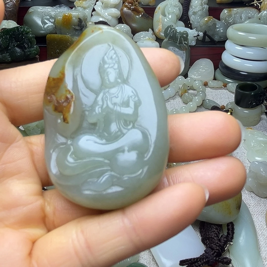 ༄***࿐和田玉未镶嵌挂件